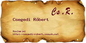 Csegedi Róbert névjegykártya