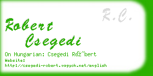 robert csegedi business card